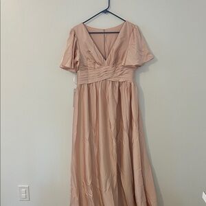 Azazie Blush Maxi Dress
